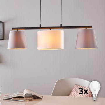 Eglo - Lampadario LED a sospensione con cavo 3xE14/25W/230V