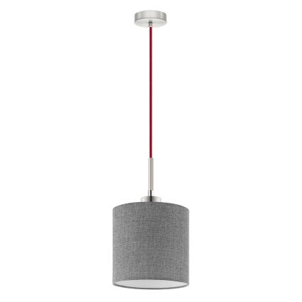 Eglo - Lampadario LED a sospensione con cavo TUNJA 1xE27/60W/230V grigio