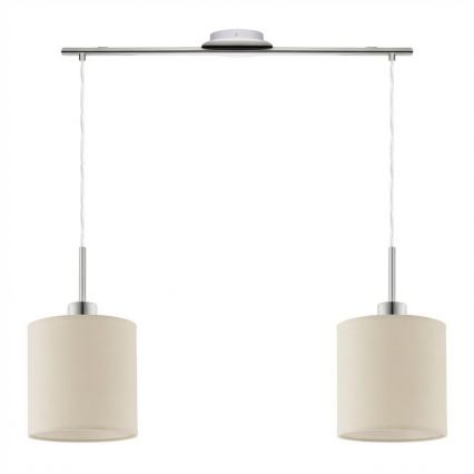 Eglo - Lampadario LED a sospensione con cavo TUNJA 2xE27/60W/230V colore crema