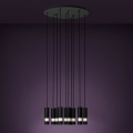 Eglo - Lampadario LED a sospensione con filo 10xGU10/4,6W/230V nero