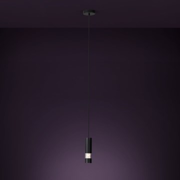 Eglo - Lampadario LED a sospensione con filo 1xGU10/4,6W/230V nero