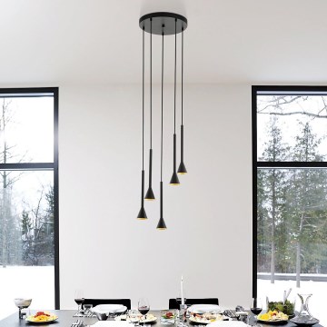 Eglo - Lampadario LED a sospensione con filo 5xGU10/5W/230V