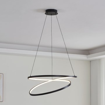 Eglo - Lampadario LED a sospensione con filo LED/42W/230V 3000K nero