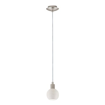 Eglo - Lampadario LED a sospensione con filo MY CHOICE 1xE14/4W/230V  cromo opaco/bianco