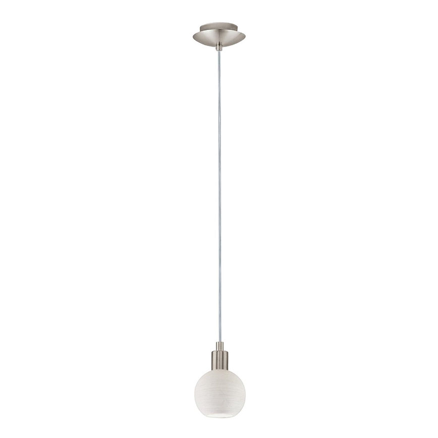Eglo - Lampadario LED a sospensione con filo MY CHOICE 1xE14/4W/230V  cromo opaco/bianco