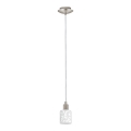 Eglo - Lampadario LED a sospensione con filo MY CHOICE 1xE14/4W/230V  cromo opaco/bianco