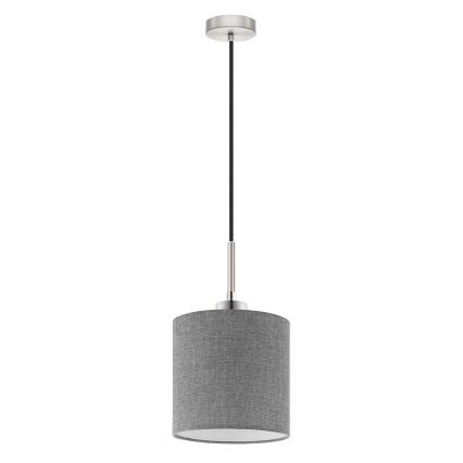 Eglo - Lampadario LED a sospensione con filo TUNJA 1xE27/60W/230V grigio