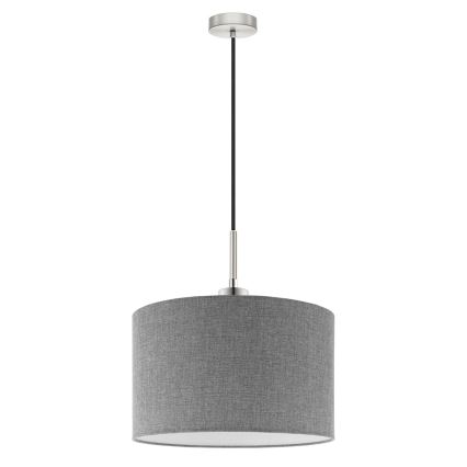 Eglo - Lampadario LED a sospensione con filo TUNJA 1xE27/60W/230V grigio