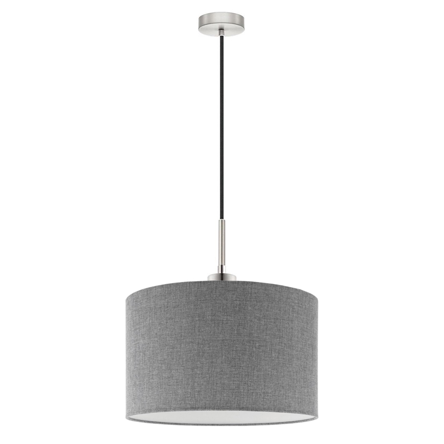 Eglo - Lampadario LED a sospensione con filo TUNJA 1xE27/60W/230V grigio