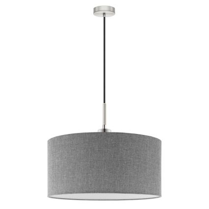 Eglo - Lampadario LED a sospensione con filo TUNJA 1xE27/60W/230V grigio