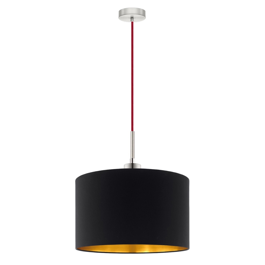 Eglo - Lampadario LED a sospensione con filo TUNJA 1xE27/60W/230V nero