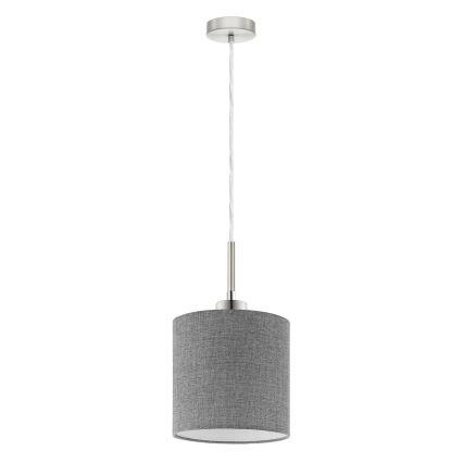 Eglo - Lampadario LED a sospensione su cavo TUNJA 1xE27/60W/230V grigio