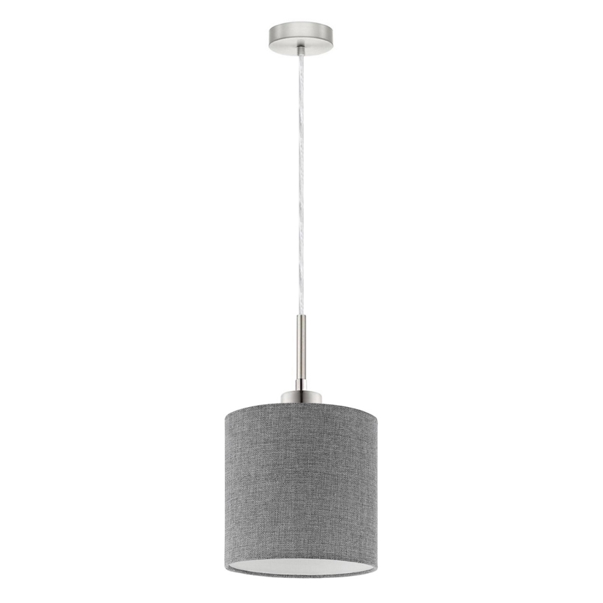 Eglo - Lampadario LED a sospensione su cavo TUNJA 1xE27/60W/230V grigio