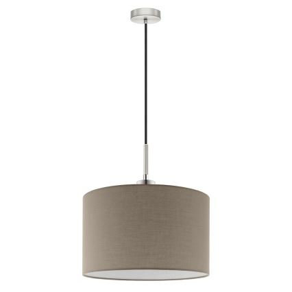 Eglo - Lampadario LED a sospensione su cavo TUNJA 1xE27/60W/230V taupe