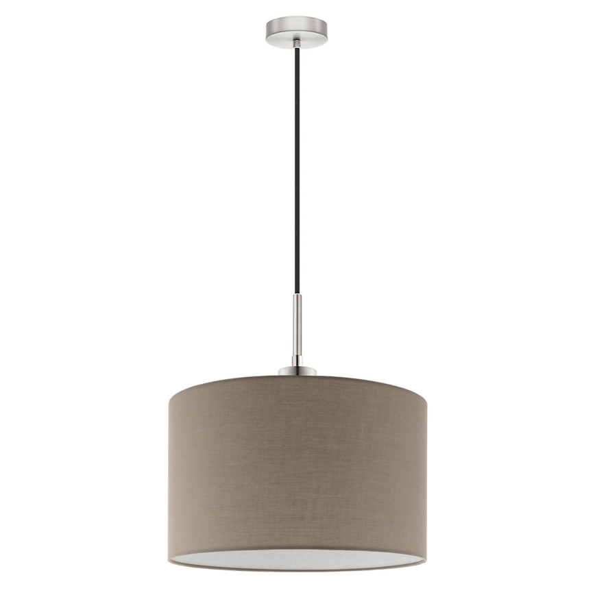 Eglo - Lampadario LED a sospensione su cavo TUNJA 1xE27/60W/230V taupe