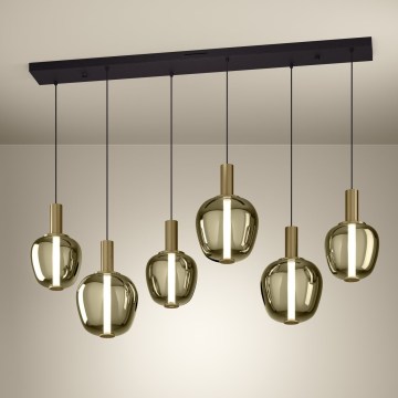 Eglo - Lampadario LED dimmerabile 3xLED/5W/230V + 3xLED/6,5W + 6xLED/1,6W 2200-6500K, finitura dorata