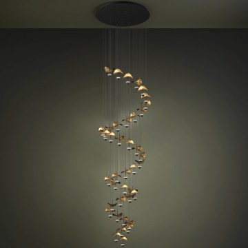 Eglo - Lampadario LED dimmerabile a cavo 40xLED/1,8W/230V nero/oro