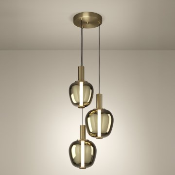 Eglo - Lampadario LED dimmerabile LED/5W/230V + 2xLED/6,5W + 3xLED/1,6W dorato