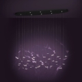 Eglo - Lampadario LED dimmerabile sospeso su cavo 8xLED/4,2W/230V nero/trasparente