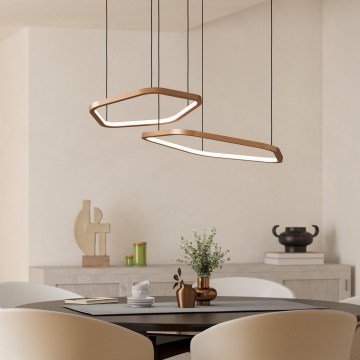 Eglo - Lampadario LED dimmerabile su cavo LED/30W/230V ottone + telecomando