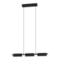 Eglo - Lampadario LED dimmerabile su corda 3xLED/6,7W/230V nero