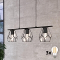 Eglo - Lampadario LED sospeso a cavo 3xE27/40W/230V