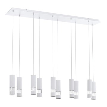Eglo - Lampadario LED su filo 10xGU10/5W/230V bianco