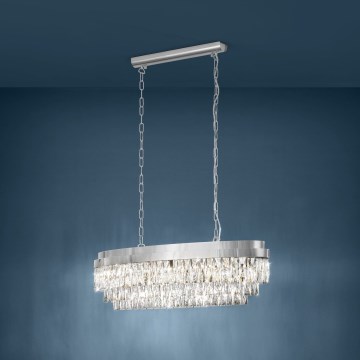 Eglo - Lampadario su catena 10xE14/40W/230V cromo luminoso