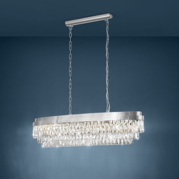 Eglo - Lampadario su catena 13xE14/40W/230V cromo luminoso