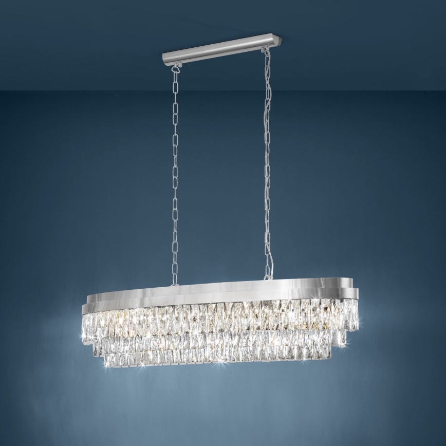 Eglo - Lampadario su catena 13xE14/40W/230V cromo luminoso
