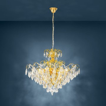 Eglo - Lampadario su catena 9xE14/25W/230V dorato