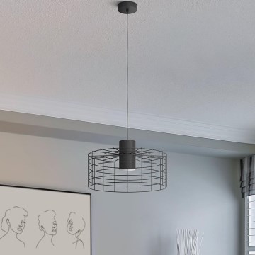 Eglo - Lampadario su corda 1xE27/40W/230V d. 48 cm nero