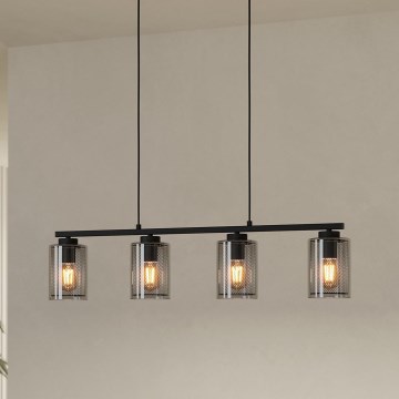 Eglo - Lampadario su corda 4xE27/40W/230V