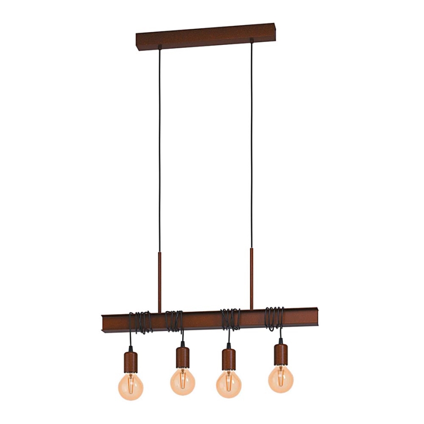 Eglo - Lampadario su corda TOWNSHEND 4xE27/60W/230V