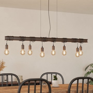 Eglo - Lampadario su corda TOWNSHEND 8xE27/60W/230V