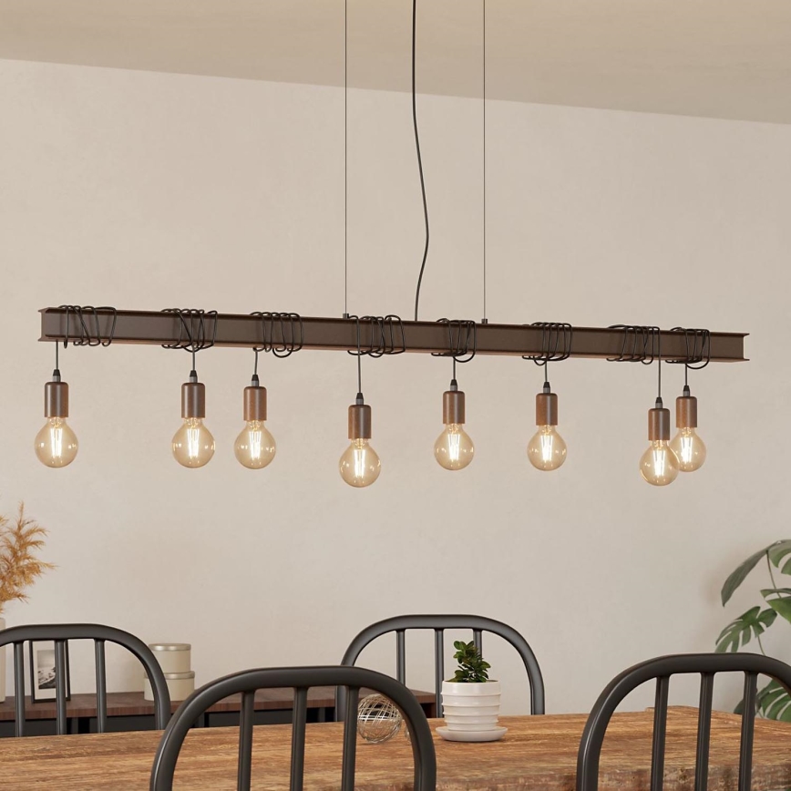 Eglo - Lampadario su corda TOWNSHEND 8xE27/60W/230V