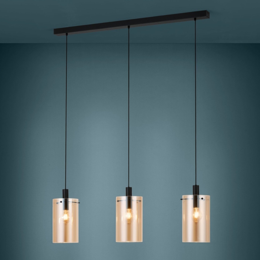 Eglo - Lampadario su filo 3xE27/40W/230V