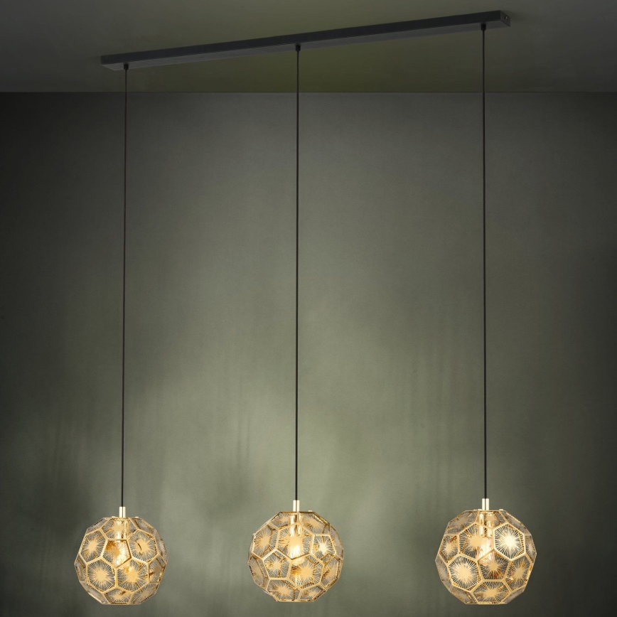 Eglo - Lampadario su filo 3xE27/60W/230V