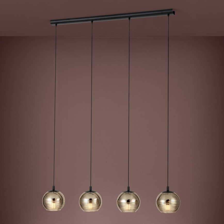 Eglo - Lampadario su filo 4xE27/40W/230V