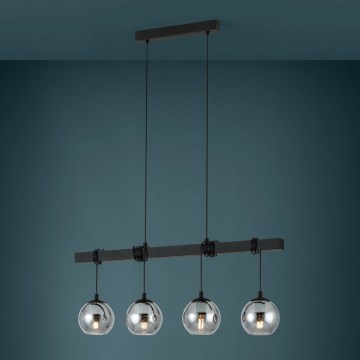 Eglo - Lampadario su filo 4xE27/40W/230V