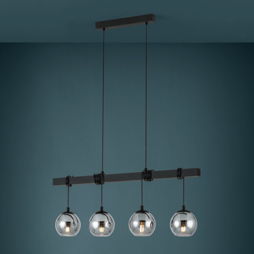 Eglo - Lampadario su filo 4xE27/40W/230V
