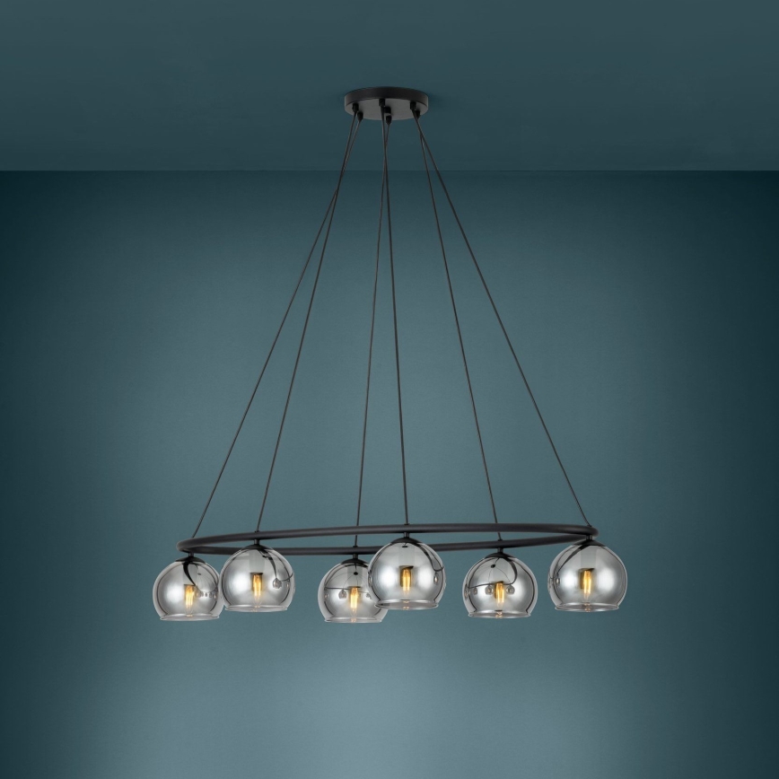 Eglo - Lampadario su filo 6xE14/25W/230V