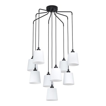 Eglo - Lampadario su filo 9xE27/40W/230V bianco