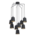 Eglo - Lampadario su filo 9xE27/40W/230V nero