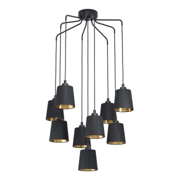Eglo - Lampadario su filo 9xE27/40W/230V nero