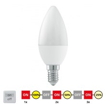 EGLO - Lampadina LED con dimmerazione ciclica E14/6W/230V - bianco caldo