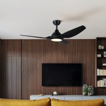 Eglo - LED Dimmerabile ceiling fan LED/16W/230V nero + telecomando