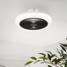 Eglo - LED Dimmerabile ceiling fan LED/25,5W/230V nero + telecomando
