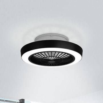 Eglo - LED Dimmerabile ceiling fan LED/37,8W/230V nero + telecomando