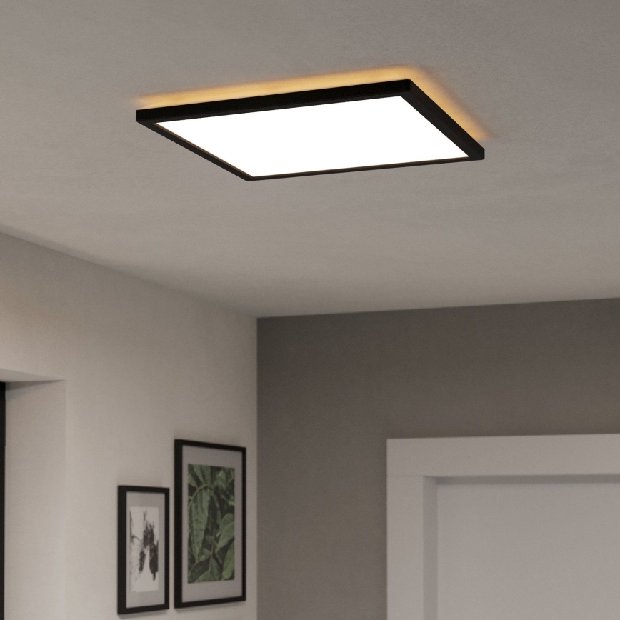 Eglo - LED Dimmerabile per esterni soffitto chiaro LED/17,6W/230V 2700-6500K 39x39 cm IP44 nero + telecomando